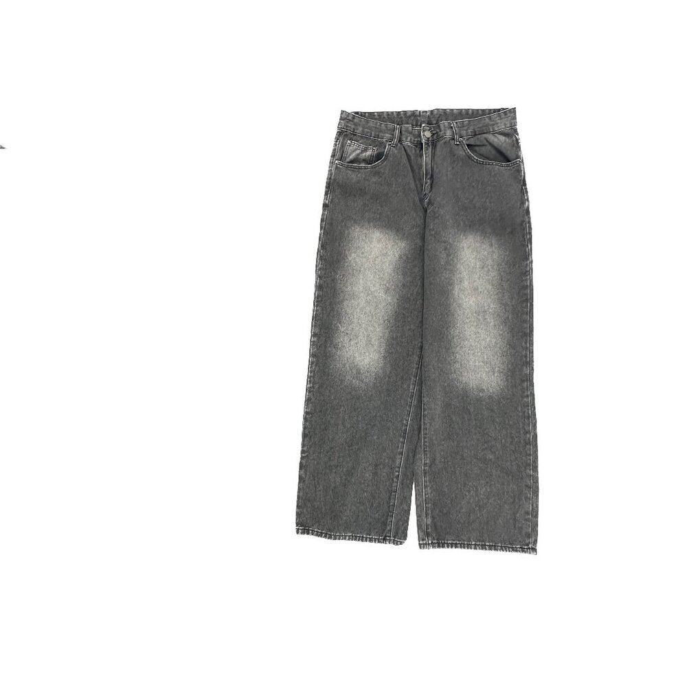 Manfinity Baggy Wide Leg Women's‎ size M Black Denim Jeans